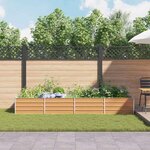 vidaXL Jardinière surélevée Marron Clair 320 x 80 x 45 cm