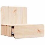 vidaXL Table de chevet avec tiroir 2 Pièces Marron 44 x 32 5 x 40 cm