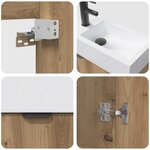 vidaXL Meuble de salle de bain avec robinet Chêne artisanal