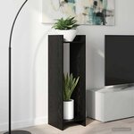 vidaXL Support de Plante Chêne noir 30 x 30 x 100 cm Bois d'ingénierie