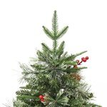 vidaXL Sapin de Noël pré-éclairé et pommes de pin vert 120cm PVC et PE