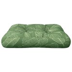 vidaXL Coussin de palette motif de feuilles 50x50x12 cm tissu