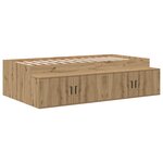 vidaXL Lit de rangement Artisan en chêne 75x190 cm