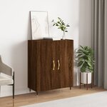 vidaXL Buffet chêne marron 69 5x34x90 cm bois d'ingénierie