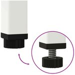 vidaXL Bac de jardin surélevé Blanc 60 x 26 x 45 cm Acier