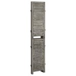 vidaXL Cloison de séparation 3 panneaux Gris 106 5x166 cm Bois solide