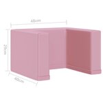 Vidaxl canapé pour enfants 2 en 1 rose similicuir