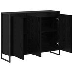 vidaXL Meuble d'appoint Chêne noir 96 5 x 30 x 75 cm Bois d'ingénierie