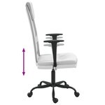 vidaXL Chaise de bureau réglable en hauteur blanc