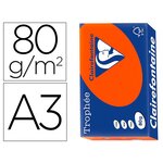 Ramette de 500 feuilles papier couleur TROPHEE 80g A3 rouge cardinal TROPHÉE