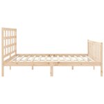 vidaXL Cadre de lit avec tête de lit 180x200 cm bois massif