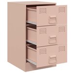 vidaXL Tables de chevet 2 Pièces rose 34 5x39x62 cm acier