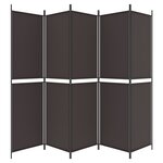 vidaXL Cloison de séparation 5 panneaux Marron 250x200 cm Tissu