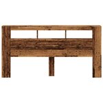 vidaXL Tête de lit à LED vieux bois 200x18 5x103 5cm bois d'ingénierie