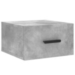 vidaXL Tables de chevet murales 2 Pièces gris béton 35x35x20 cm