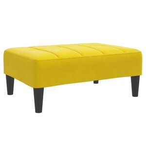 vidaXL Repose-pied jaune 77x55x31 cm velours