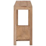 vidaXL Table console 120 x 35 x 75 cm Bois de teck massif