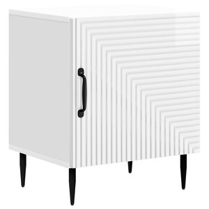 vidaXL Cabinet de chevet Blanc brillant 43 x 34 5 x 50 cm