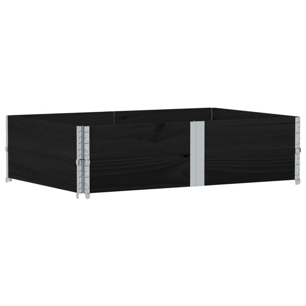 vidaXL Jardinière noir 150x100 cm bois massif de pin