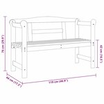 vidaXL Banc extérieur Marron 119 x 76 x 44cm Bois de pin massif