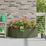 vidaXL Jardinière Vert olive 120 x 60 x 35 cm Acier