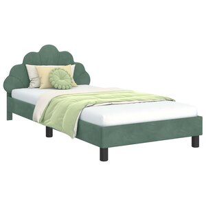 vidaXL Cadre de lit pour enfants avec tête de lit Vert Mer 90 x 200 cm