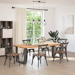 vidaXL Pieds de table à manger en T 2 pièces Anthracite 80 x 35 x (72-73) cm Acier