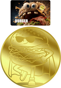 Monnaie BURGER 1/1000 Oz Or 12$ Liberia 2026 (PRÉCOMMANDE)