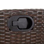 vidaXL Ensemble à manger de jardin et coussins 7 Pièces marron rotin