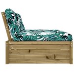 vidaXL Canapé central 120x80 cm bois de pin imprégné