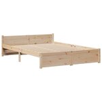 vidaXL Lit bibliothèque sans matelas 140x200 cm bois massif de pin