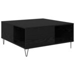 vidaXL Table basse Chêne noir 80 x 80 x 36 5 cm Bois d'ingénierie