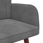 vidaXL Sofa 2 places Gris foncé 115 x 61 x 87 cm Velours