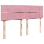 vidaXL Sommier à lattes de lit avec matelas Rose 160x200 cm Velours