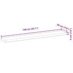 vidaXL Dessus de table 140x20x4 cm rectangulaire bois massif d'acacia