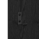 vidaXL Porte-manteau mural avec stockage avec miroir Chêne noir 96 x 1 5 x 90 cm
