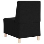 vidaXL Fauteuil Sofa Gris Clair 55 cm Tissu 2 Pièces Noir 55 x 74 x 82 cm