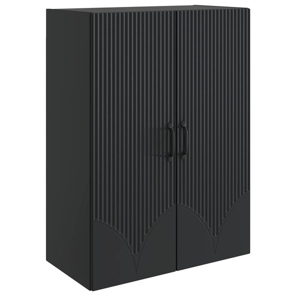 vidaXL Armoire Murale 66 x 34 5 x 90 cm Bois d'ingénierie Noir