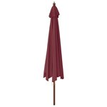 vidaXL Parasol de jardin avec mât en bois rouge bordeaux 400x273 cm