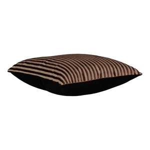 Coussin carré beige et marron 45 x 45 cm