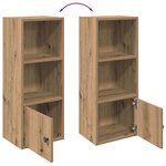 vidaXL Bibliothèque chêne artisanal 31x24x77 cm bois d'ingénierie