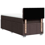vidaXL Sommier à lattes de lit avec matelas Marron foncé 90x200 cm