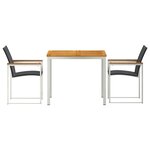 vidaXL EnsembledeRepasdeJardin 3 Pièces Teck massif