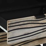 vidaXL Cabinet de chevet avec tiroir Blanc et noir 50 x 33 x 60 cm