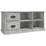 vidaXL Meuble TV gris béton 102x35 5x47 5 cm bois d'ingénierie