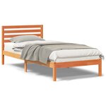 vidaXL Cadre de lit Marron cire 80 x 220 cm Bois massif en pin