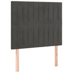 vidaXL Tête de lit à LED Gris foncé 80x5x118/128 cm Velours