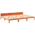 VidaXL Cadre de lit familial sans matelas marron ciré 240x200 cm