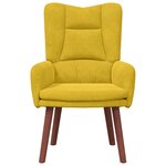 vidaXL fauteuil Jaune 63 x 67 x 94 cm Velours