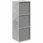 vidaXL Buffet avec tiroir Gris béton 30 5 x 27 x 84 5 cm